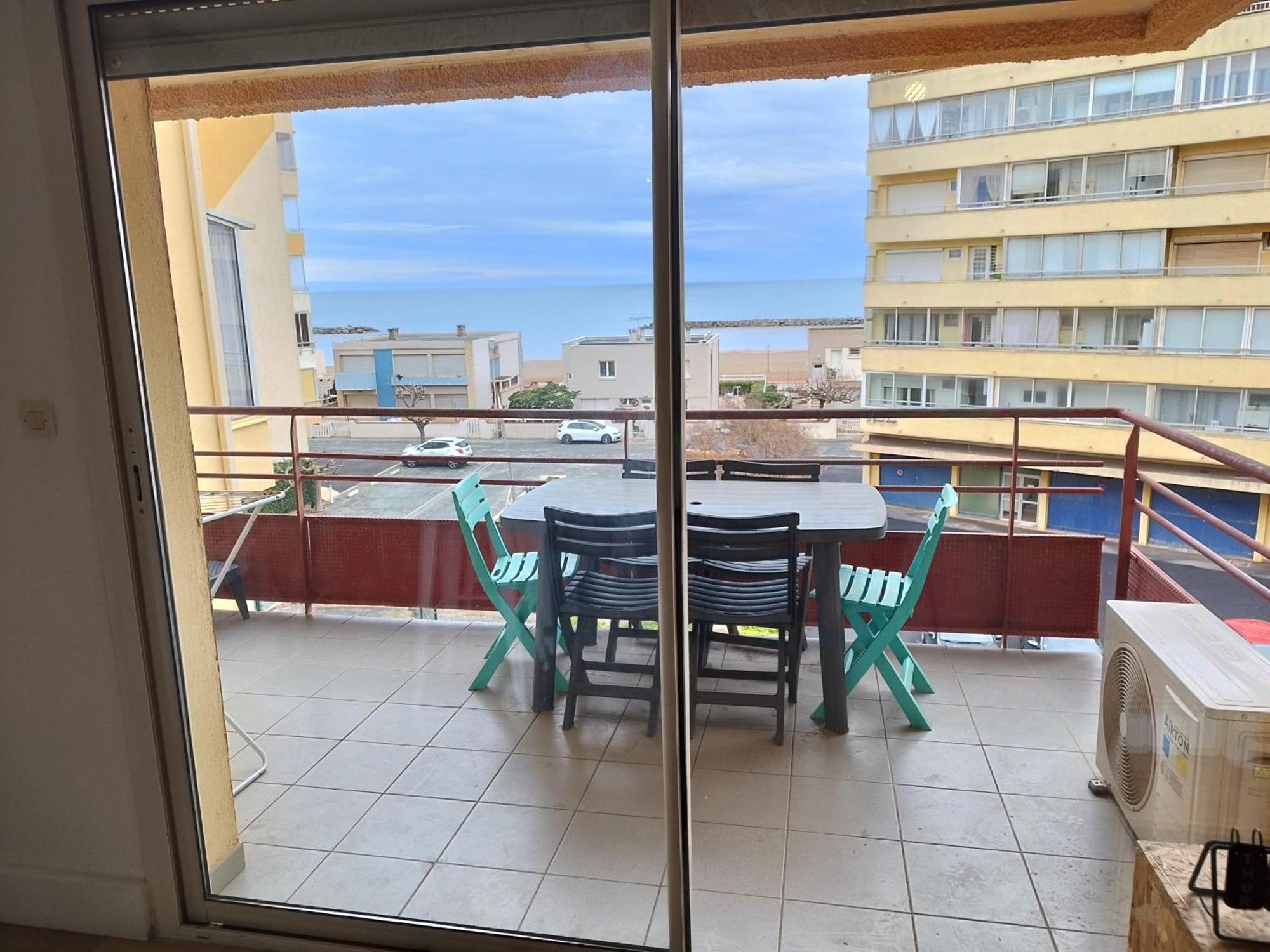 T3 Vue Mer Avec Acces A La Plage, Wifi, Clim - Dansnotreappart-Com - Вальрас-Пляж Экстерьер фото